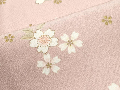 平和屋着物●上質な小紋　舞桜文　金彩　正絹　逸品　CABE2185yc