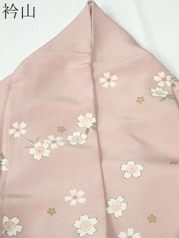 平和屋着物●上質な小紋　舞桜文　金彩　正絹　逸品　CABE2185yc