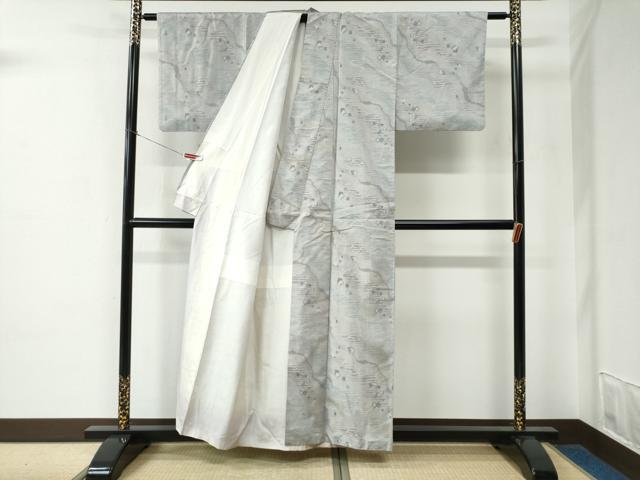平和屋着物●本場大島紬　7マルキ　総絣　霞破れ色紙文　正絹　逸品　CABE2187yc