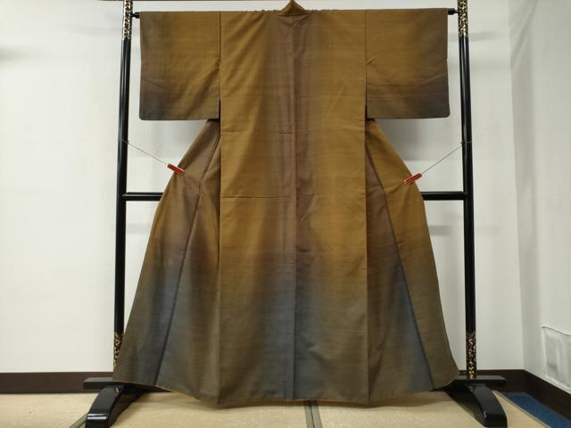 平和屋着物●訪問着　紬地　霞文　正絹　逸品　CABE2192yc