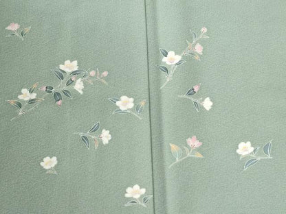 平和屋着物●訪問着　友禅　作家物　枝花文　正絹　逸品　未使用　CABE2194yc