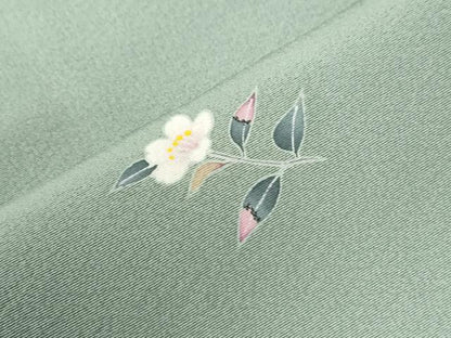 平和屋着物●訪問着　友禅　作家物　枝花文　正絹　逸品　未使用　CABE2194yc