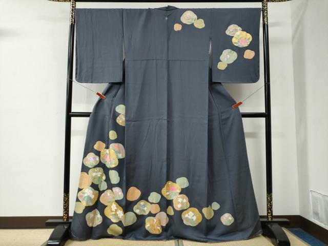 平和屋着物●訪問着　草花文　金彩　正絹　逸品　未使用　CABE2198yc