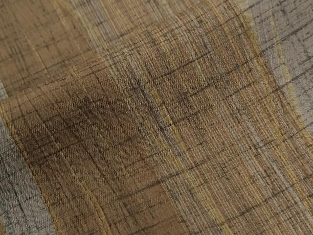平和屋着物●本場大島紬　杢目絞り　縞　川野織物謹製　証紙付き　正絹　逸品　CABE2202yc