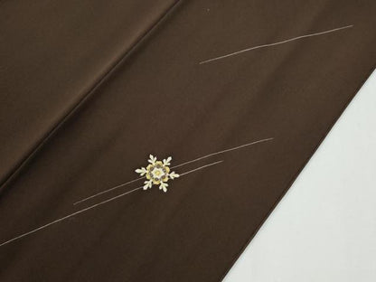 平和屋着物●訪問着　紬地　作家物　雪の結晶　正絹　逸品　CABE2215yc