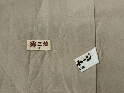 平和屋着物●石川県指定無形文化財　牛首紬　白山工房　手織り　霞文　三越扱い　正絹　逸品　CABE2216yc