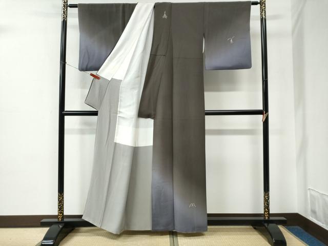 平和屋着物●世界的人形師　辻村寿三郎　ジュサブロー 　訪問着　兎　暈し染め　金彩　正絹　逸品　CABE2217yc