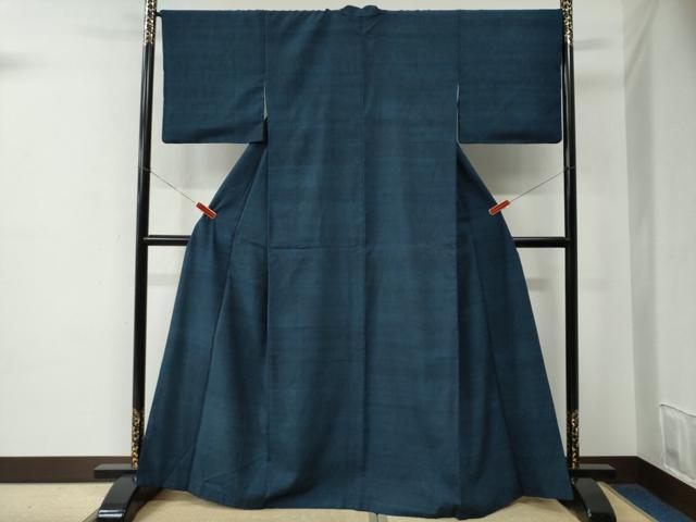 平和屋着物●本場結城紬　重要無形文化財　霞文　正絹　逸品　CABE2218yc