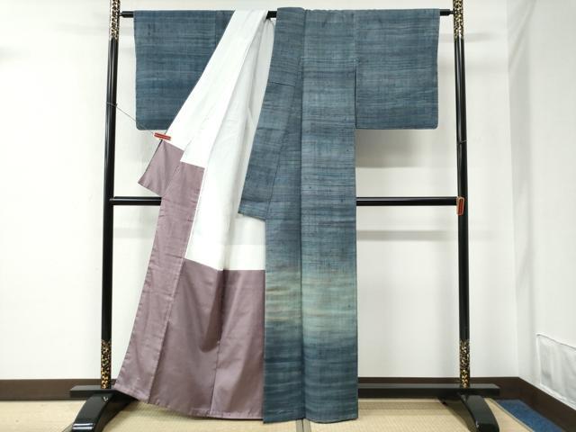 平和屋着物●色留訪問着　紬地　霞文　正絹　逸品　未使用　CABE2219yc