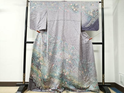 平和屋着物●訪問着　辻が花　絞り　暈し染め　正絹　逸品　CABE2221yc