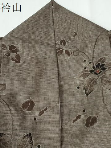 平和屋着物●本場大島紬　9マルキ　蔦の葉花文　正絹　逸品　CABE2222yc