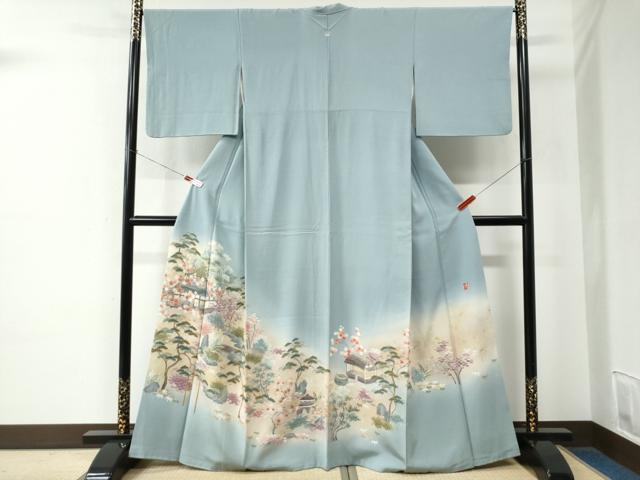 平和屋着物●豪華色留袖　作家物　松竹梅風景文　暈し染め　金糸　正絹　逸品　CABE2233yc
