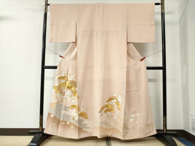 平和屋着物●創業460年・千總　色留袖　総刺繍　駒刺繍　浜松枝桜文　暈し染め　金彩　正絹　逸品　CABE2237yc