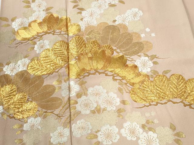 平和屋着物●創業460年・千總　色留袖　総刺繍　駒刺繍　浜松枝桜文　暈し染め　金彩　正絹　逸品　CABE2237yc