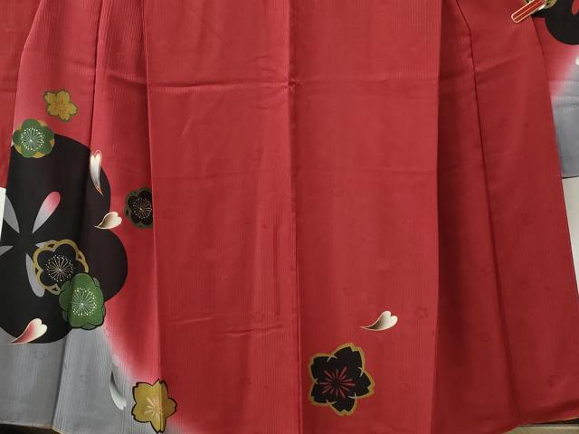 平和屋着物●豪華振袖　桜　梅　暈し染め　金彩　正絹　逸品　CABE2238yc