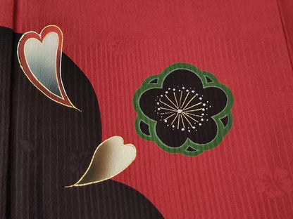 平和屋着物●豪華振袖　桜　梅　暈し染め　金彩　正絹　逸品　CABE2238yc