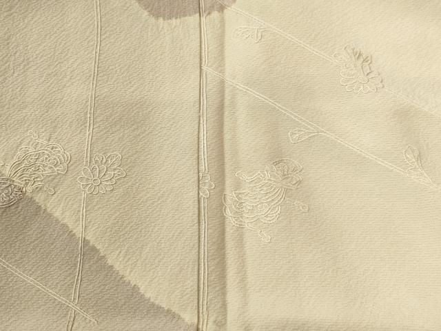 平和屋着物●中国三大刺繍　スワトウ刺繍　総刺繍　訪問着　琵琶　草花文　金糸　正絹　逸品　CABE2239yc