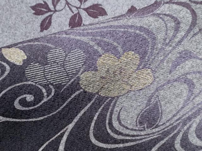 平和屋着物●訪問着　作家物　黄金繭　雪輪流水枝花文　暈し染め　金彩　正絹　逸品　CABE2242yc