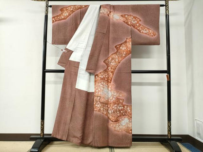 平和屋着物●訪問着　辻が花　絞り　暈し染め　正絹　逸品　CABE2243yc