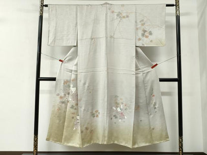 平和屋着物●友禅作家の巨匠　浅井青仁　訪問着　童子遊び　暈し染め　金彩　正絹　逸品　CABE2245yc