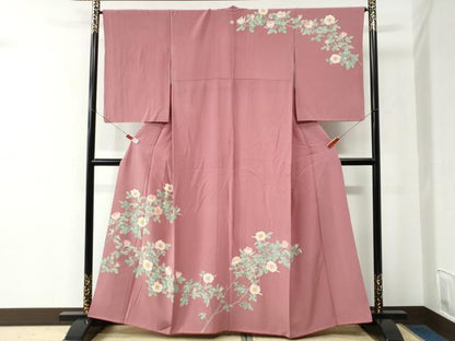 平和屋着物●訪問着　作家物　枝花文　正絹　逸品　CABE2257yc