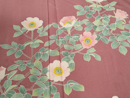 平和屋着物●訪問着　作家物　枝花文　正絹　逸品　CABE2257yc
