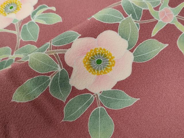 平和屋着物●訪問着　作家物　枝花文　正絹　逸品　CABE2257yc