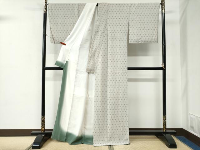 平和屋着物●上質な小紋　吉祥文　御召縮緬　正絹　逸品　CABE2263yc