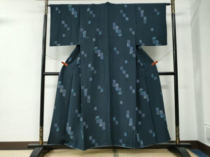 平和屋着物●上質な小紋　色紙吉祥文　金彩　正絹　逸品　CABE2265yc