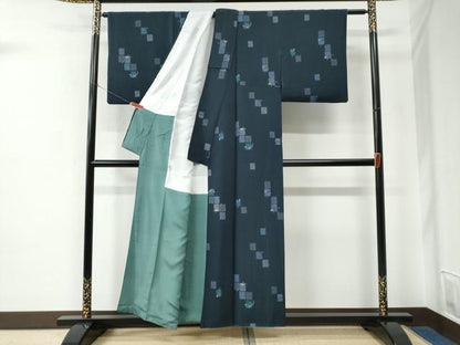 平和屋着物●上質な小紋　色紙吉祥文　金彩　正絹　逸品　CABE2265yc