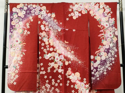 平和屋着物●豪華振袖　作家物　辻が花　暈し染め　金通し地　正絹　逸品　CABE2271yc