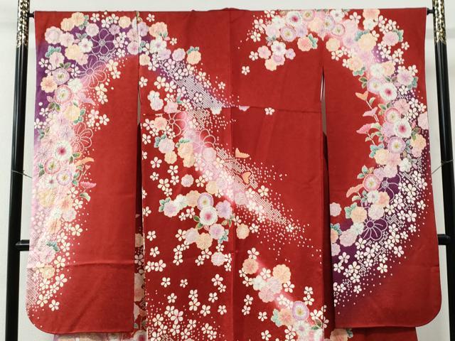 平和屋着物●豪華振袖　作家物　辻が花　暈し染め　金通し地　正絹　逸品　CABE2271yc
