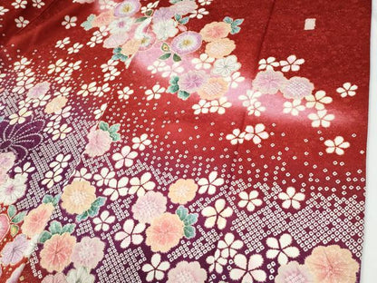 平和屋着物●豪華振袖　作家物　辻が花　暈し染め　金通し地　正絹　逸品　CABE2271yc