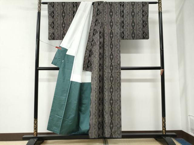 平和屋着物●本場大島紬　9マルキ　吉祥間道　小田急百貨店扱い　正絹　逸品　CABE2277yc