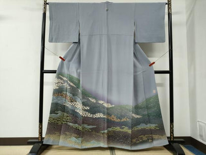 平和屋着物●十日町　名門　滝泰謹製　色留袖　刺繍　松竹梅花文　暈し染め　正絹　逸品　CABE2280yc