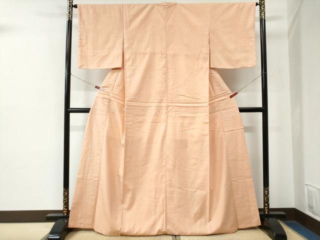 平和屋着物●本場結城紬　重要無形文化財　色無地　一斤染色　正絹　逸品　CABE2283yc