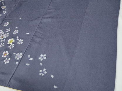 平和屋着物●訪問着　流水舞桜文　暈し染め　ロング丈　正絹　逸品　CABE2284yc