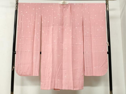 平和屋着物●振袖用長襦袢　無双仕立て　舞桜文　鈴乃屋扱い　正絹　逸品　CABE2293yc