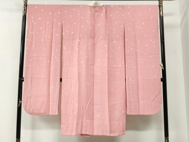 平和屋着物●振袖用長襦袢　無双仕立て　舞桜文　鈴乃屋扱い　正絹　逸品　CABE2293yc