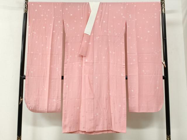平和屋着物●振袖用長襦袢　無双仕立て　舞桜文　鈴乃屋扱い　正絹　逸品　CABE2293yc