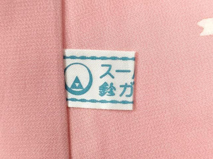 平和屋着物●振袖用長襦袢　無双仕立て　舞桜文　鈴乃屋扱い　正絹　逸品　CABE2293yc
