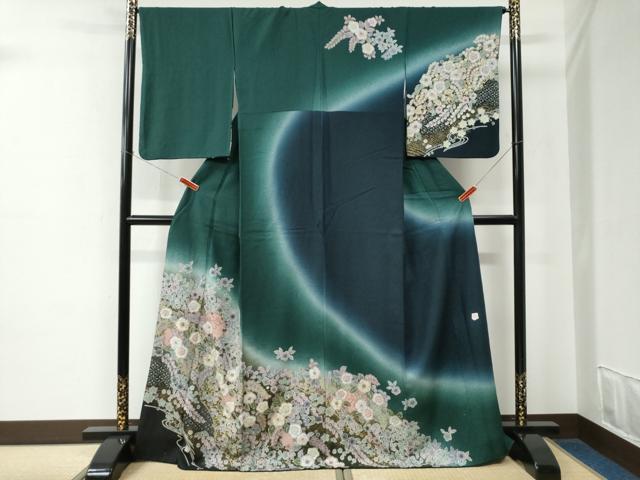 平和屋着物●訪問着　中嶋博司　辻が花　暈し染め　金彩　正絹　逸品　CABE2295yc