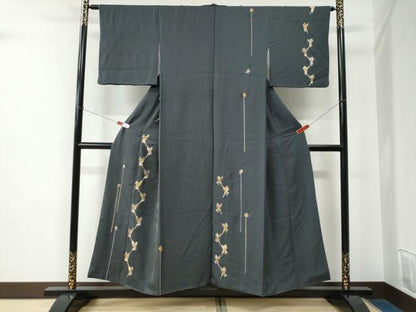 平和屋着物●訪問着　総刺繍　竹屋町刺繍　人物文　金糸　正絹　逸品　CABE2298yc