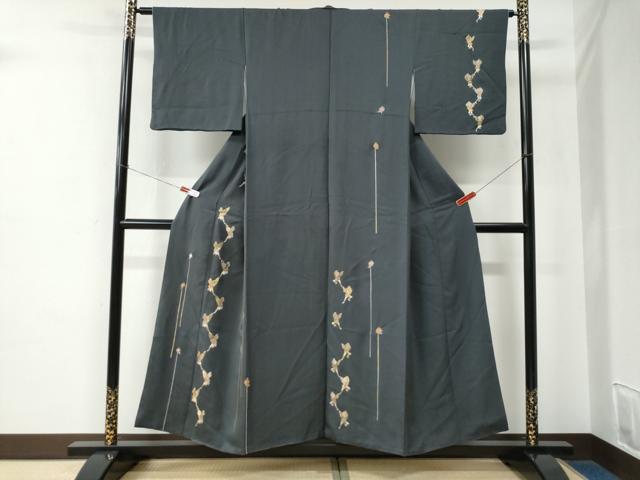 平和屋着物●訪問着　総刺繍　竹屋町刺繍　人物文　金糸　正絹　逸品　CABE2298yc