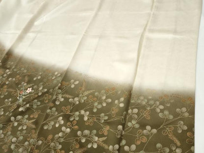 平和屋着物●訪問着　刺繍　萩花籠文　暈し染め　金彩　正絹　逸品　CABE2300yc