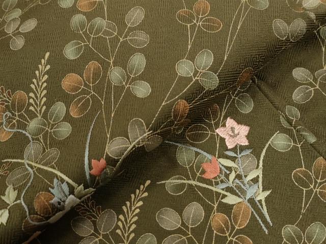 平和屋着物●訪問着　刺繍　萩花籠文　暈し染め　金彩　正絹　逸品　CABE2300yc