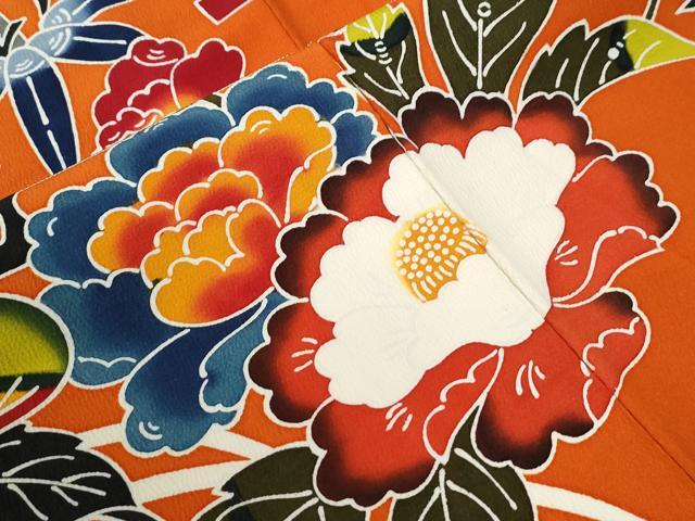 平和屋着物●豪華振袖　紅型　松竹梅花文　正絹　逸品　CABE2301yc
