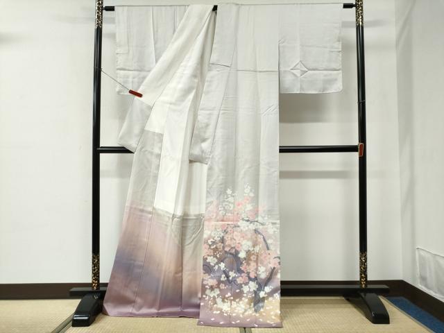 平和屋着物●大正の浮世絵師　竹久夢二　夢二ロマン　色留袖　駒刺繍　王春吉報　暈し染め　金彩　ロング丈　正絹　逸品　CABE2308yc