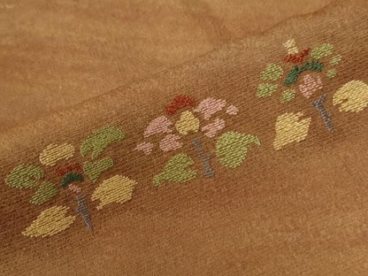平和屋着物●訪問着　総刺繍　兎　草花文　正絹　逸品　CABE2309yc
