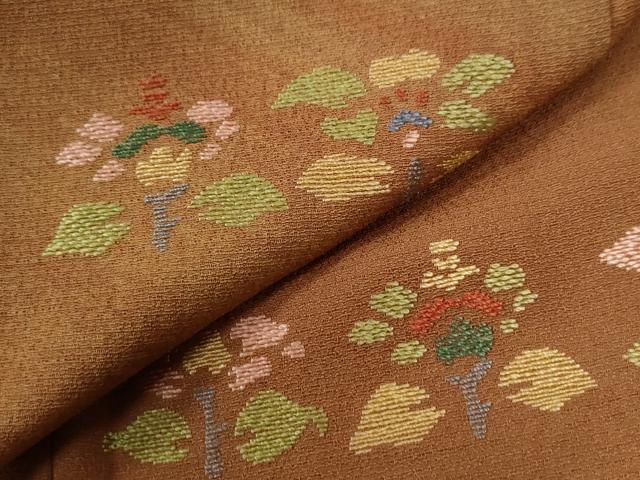 平和屋着物●訪問着　総刺繍　兎　草花文　正絹　逸品　CABE2309yc
